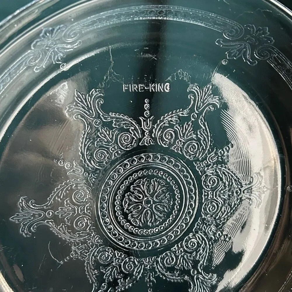 Fire King Sapphire Blue Philbe Pie Dish